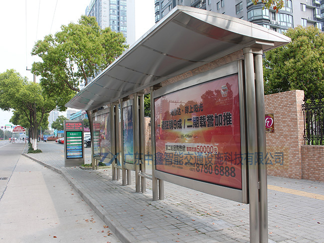 雙柱不銹鋼候車亭